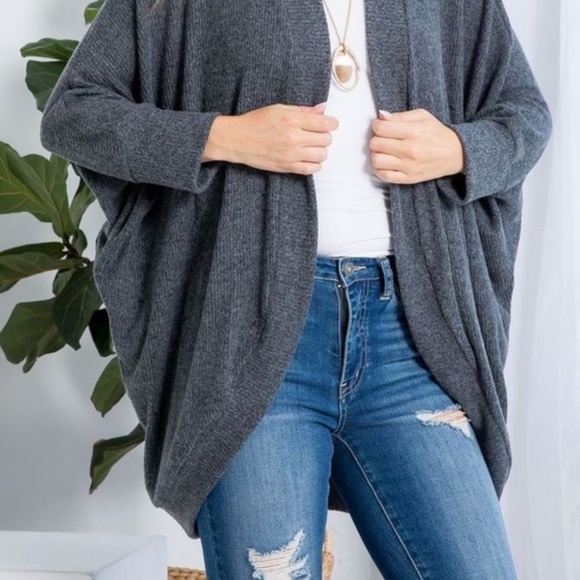 Banded Rib Sweater Cardigan - Picture 4 of 6